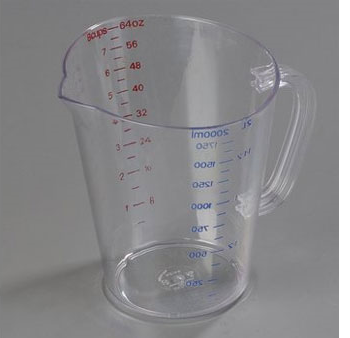 Measuring Cup, 64 oz. (1/2 gallon) capacity