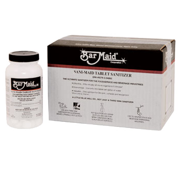 Bar Maid® Sanitizer, quaternary tablets